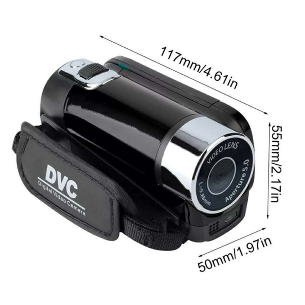 HD 16 millioner piksler video 1080P svart fotokamera, HD,