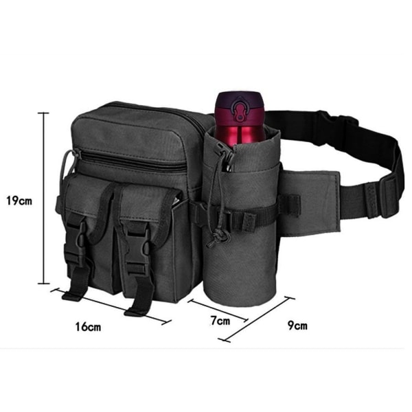 Belt bag with bottle cage bag for hiking hiking walking bike