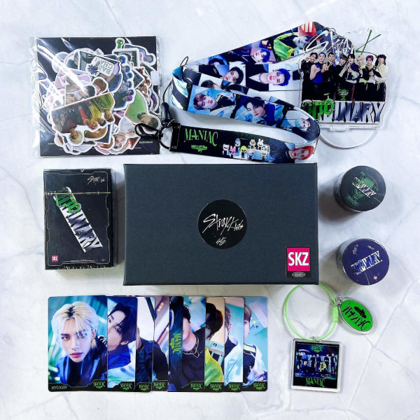 Stray Kids Nye Album Maxident Presentbox Set Kpop Merchandise Fotokort Lanyard Nøkkelring Gave til Skz Fans - Perfekt C