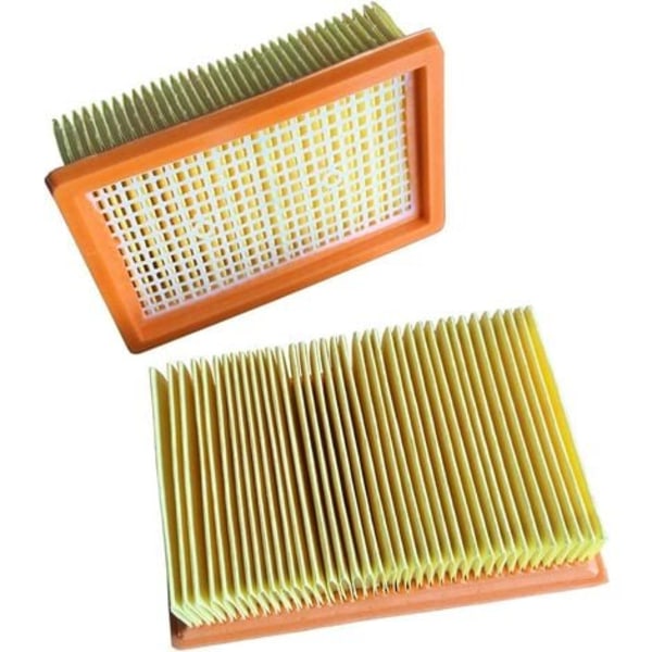 2 kpl suodatinsetti, yhteensopiva Karcher-imureiden WD4 WD5 WD6 MV4 MV5 MV6 kanssa, taitokset