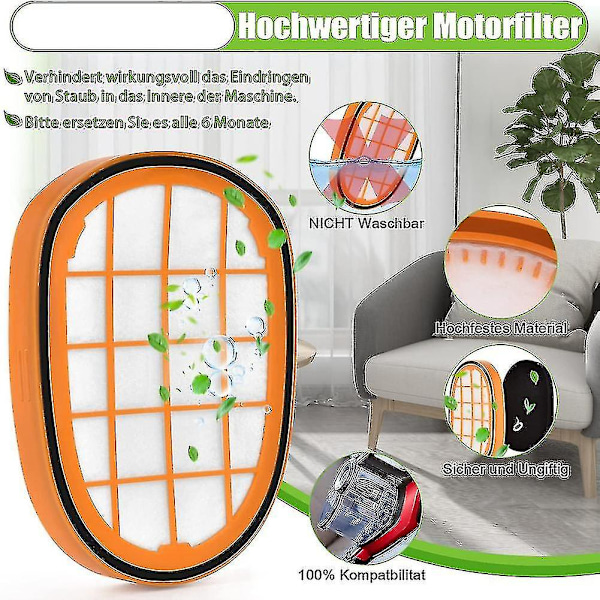 4-pak filter til Philips Speedpro Max Aqua Håndholdt Fc6812 Fc6813