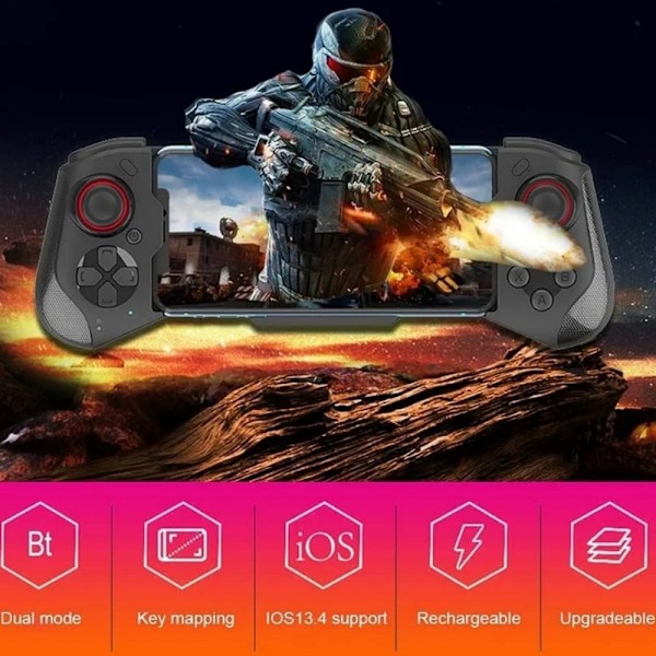 Mobilspelskontroll för iPhone, Android, direkt spel, telefonkontroll Gamepad Joystick