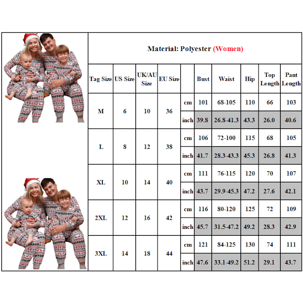 Julpyjamas för Familjen med Elg Mönster Mother XL Mother