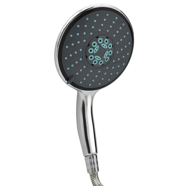 vidaXL Multifunktionellt duschhuvud med 1,5 m slang krom silver 650