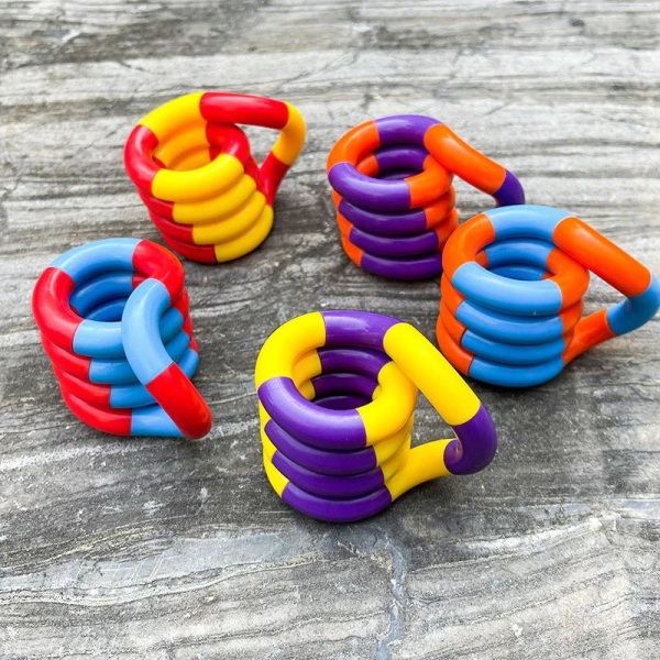 2-pakkaus - Tangle Twist Fidget -leluja - Leksak / Sensory multicolor