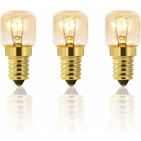 3-pak 25W dæmpbar ovnlampe, E14 T22, 25W glødepære, H