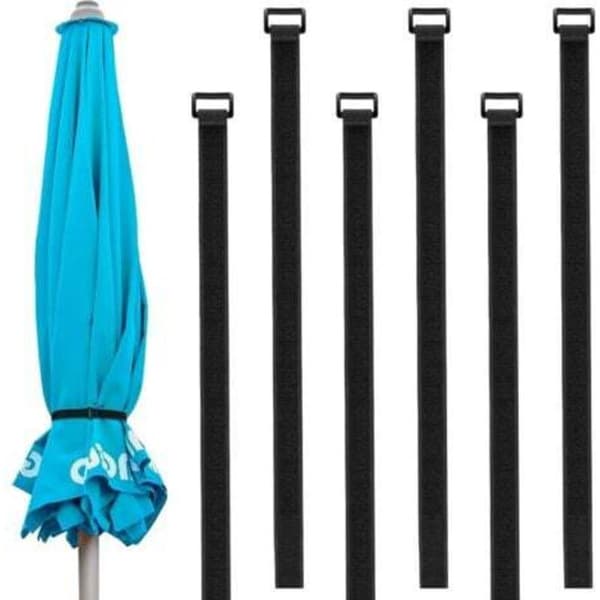 Reusable Patio Umbrella Strap, Adjustable Fastening Straps for Umbrellas, Versatile Patio Umbrella Accessories, 6-pack-FA-
