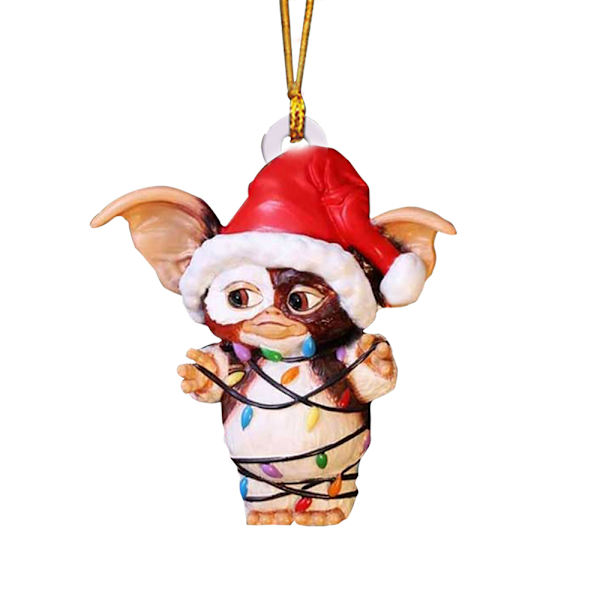 Gremlins Gizmo Fairy Santa Hat Hängande Julfigur Dekor D