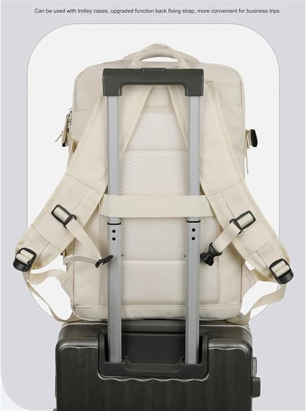 Kabinrygsæk 40x30x20 cm - Laptop Rejserygsæk til mænd og kvinder (sort)-FA-