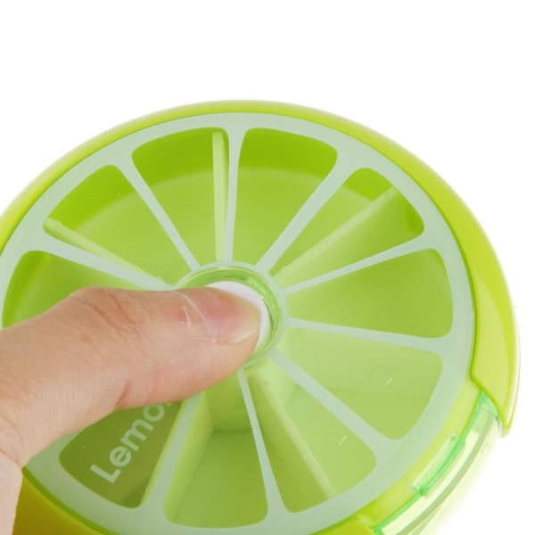 Pilleboks Vitaminer Medisin Tablett Organizer Etui Rund Medisinboks-FA-