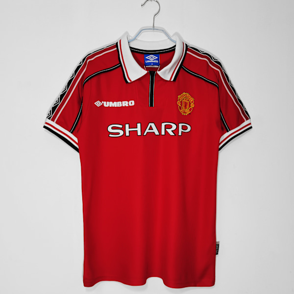 Retro Legend 98-99 Manchester United Hjemmetrøje Kort Evra NO.3 Evra NO.3 S