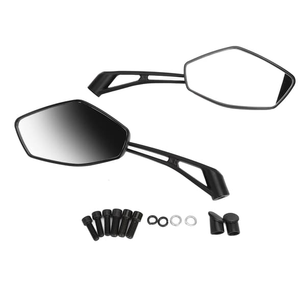 2 pcs Motorcycle Rearview Mirror Clear Vision Wide Angle Shockproof Handlebar Side Rearview Mirror Universal for Scooter-FA- 1.2