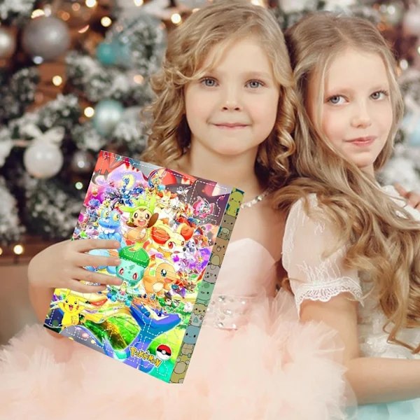 Pokemon 2024 Julekalender til Børn, (Opgraderet Version) 24 Gavedele - Tilfældig Stil (Blind Box), Adventskalender