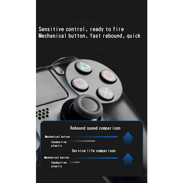 PS4-controller med let berøringsskærm seksakset vibration PS4 ha P