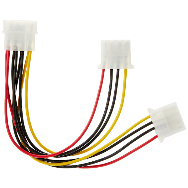 Molex Y-splitterkabel - 1x LP4 hane 2x LP4 hona - 20 cm - Splitter (PYO2L)