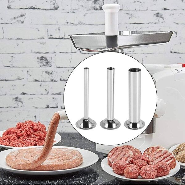 3 pølsehorn i rustfrit stål - Pølsetragte-FA-
