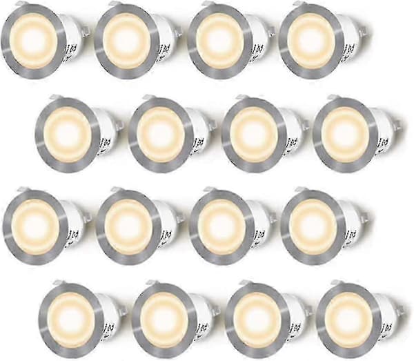 16-pakning vanntette LED-innfelte spotlys for treterrasse og uteplass-FA-