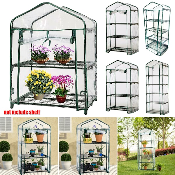 2/3/4/5 lager Mini växthus utomhus PVC-överdrag 187*49*69cm