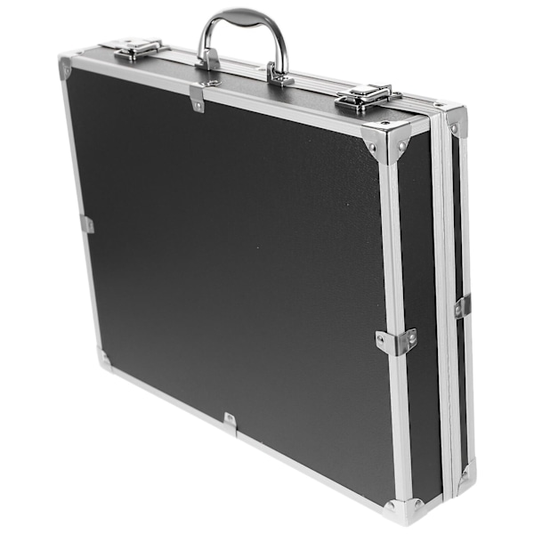 Låsbart Flyveboks Portable Aluminiumlegering Kasse Bærbar Kasse Værktøjskasse Sort 37x28.5x7.5cm Sort Black 37x28.5x7.5cm