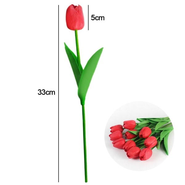 Kunstige Blomster Silketulpaner GRÖN green