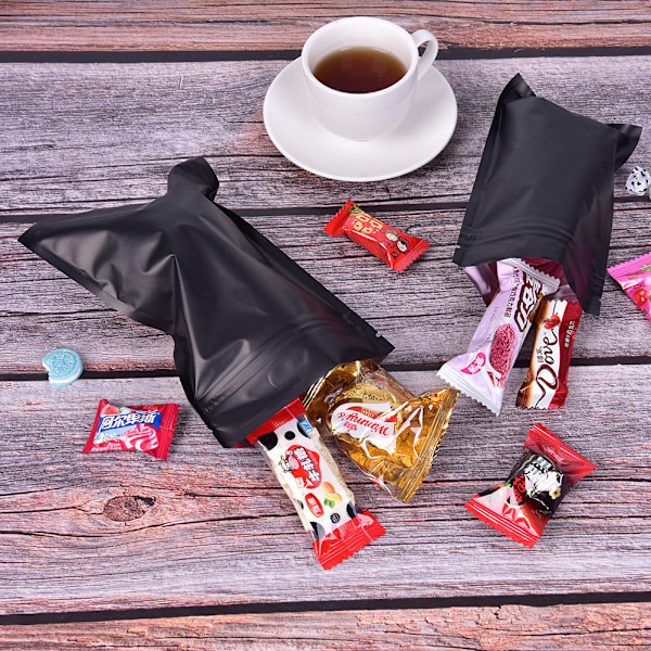 100 stk. matsort varmeforseglelige poser Genlukkelige Zip Lock Pak L L