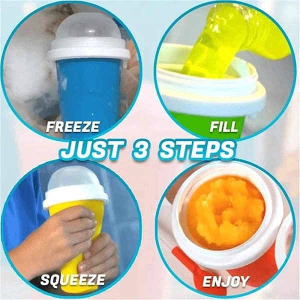 Slushie Maker Cup Magic Quick Frozen Smoothies Cup yellow
