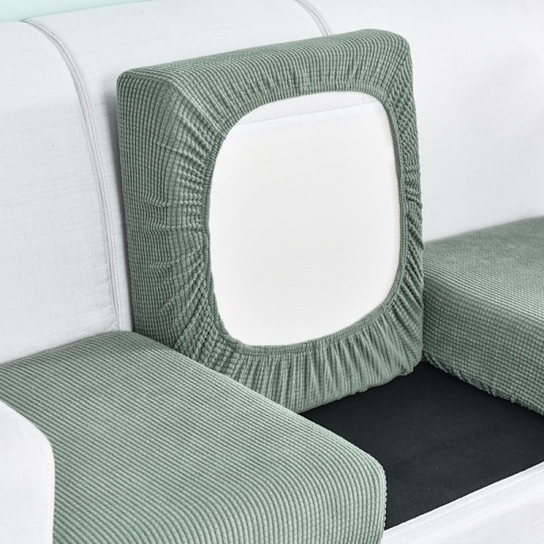 Elastiska Soffaöverdrag Stretch Slipcover Soffskydd Överdrag 1/2/3 Sits Grön Green Double seat