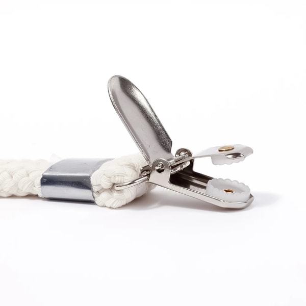 4 stk. Håndkleklemme Håndkleholder Hvit white