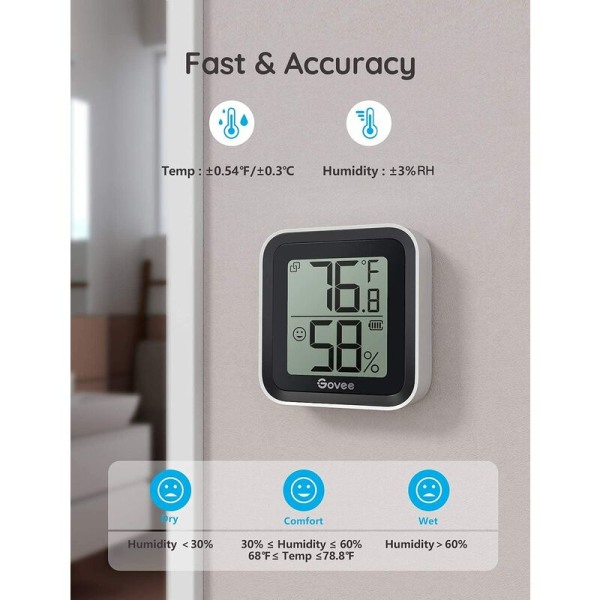 Hygrometer för inomhusbruk Termometer Liten monitor Mini Digital