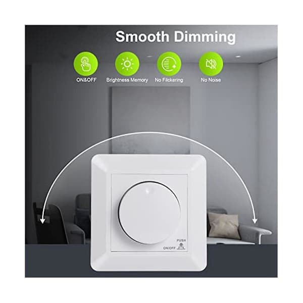 Indbygget LED-lysdæmperkontakt til dæmpbare lys 5-300W-FA-