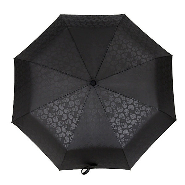 105CM 3-taittuva luova kallokahvainen automaattinen suuri sateenvarjo black
