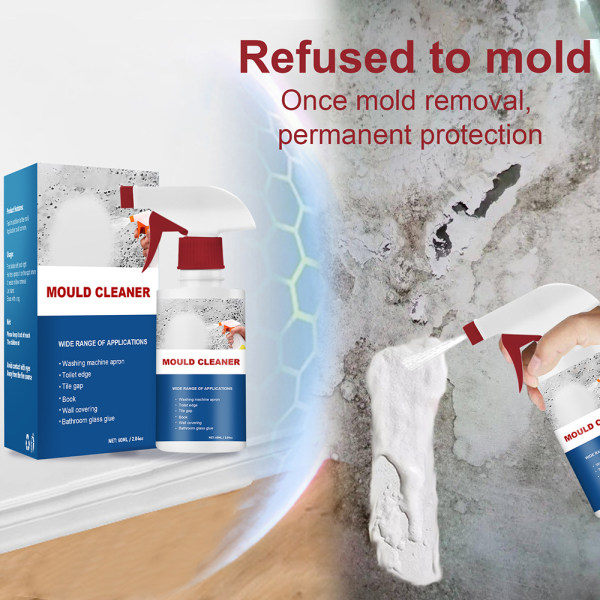 Skumspray mot mugg - Multifunksjonell muggfjerner - Spray for hjemmekjøkken - 2 stk