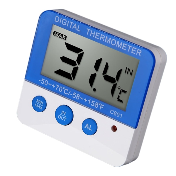 Digital kyltermometer med larm och max min temperatur Lättläst LCD-skärm Digital kyl-frystermometer för inomhus utomhusC[C]