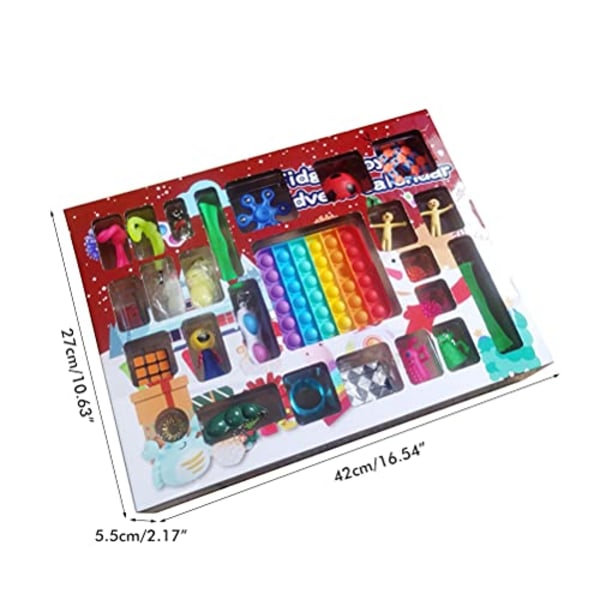 Adventskalender 2023, Fidget Toys Sett 25 stk Sansestimulerende Fidget Toys Pakke Jul Nedtelling Kalender 1