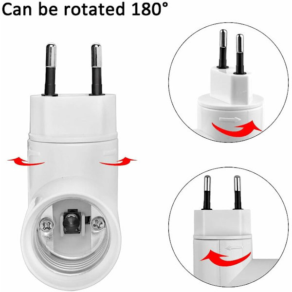 E27-kanta langattomalla kytkimellä, LED-lampunpidike, AC 230V, E27-sovitin keittiölamppuun, Mini-seinävalaisin, E27-kohdevalo-FA6-