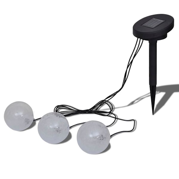 vidaXL Pool Lampe 3 LED Solenergi Vit 500