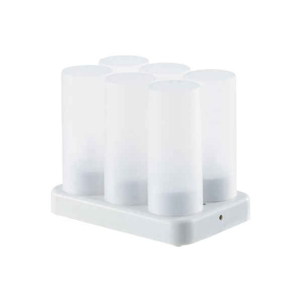 Lades opp LED-telys, flammefrie flimrende telys, dekorasjoner for jul, fester, arrangementer, bryllup, sett med (varmt lys)