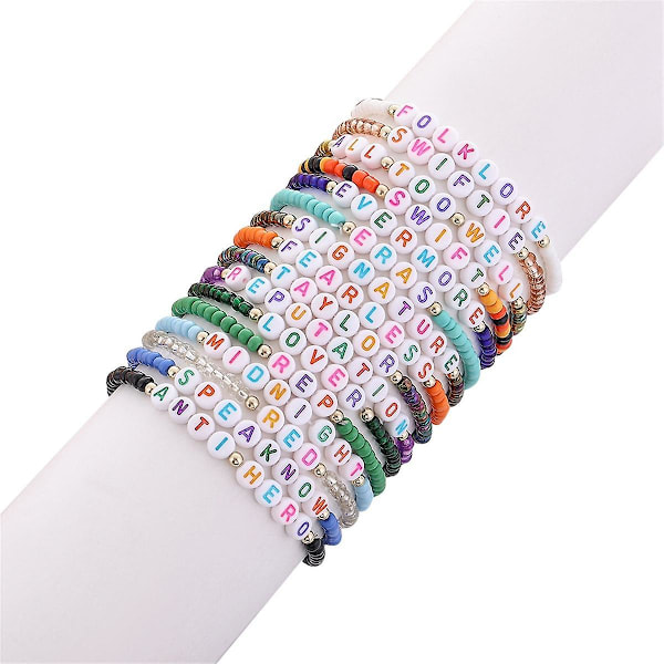 16 stk DIY Eras-armbånd 1989 Reputation Vennskapsarmbånd for Eras Music for Lover Music Fans for Swiftie Fans
