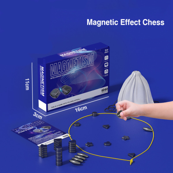 Magnetiskt schackspel, roligt bordsmagnetspel Pusselstrategispel, magnetiskt brädspel Familjebrädspel Julklapp för barn Vuxna