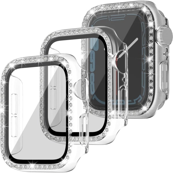 Drztope 3-pack Bling-fodral kompatibelt med Apple Watch Series 9 8