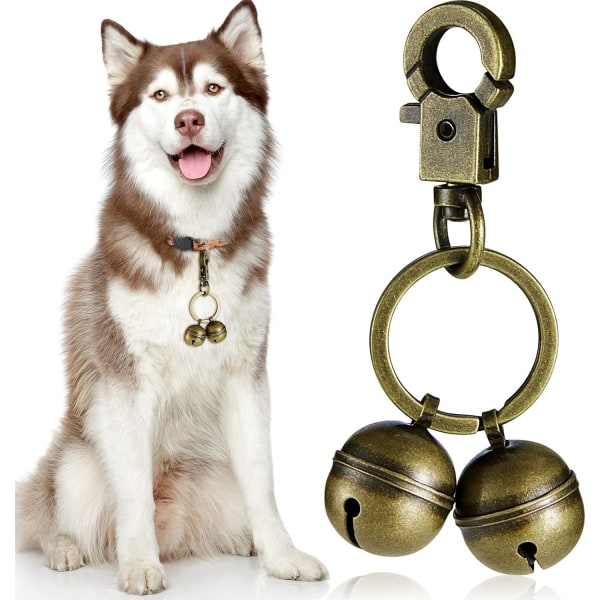 Extra Loud Pair of Cat and Dog Bells Durable Brass Bells for Pet