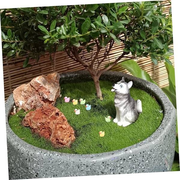 200 st Mini små figurer ankor bondgårdsdjur figur miniatyr figurer små kakor topper blomkruka barn bulk leksaker mikro landskap prydnad