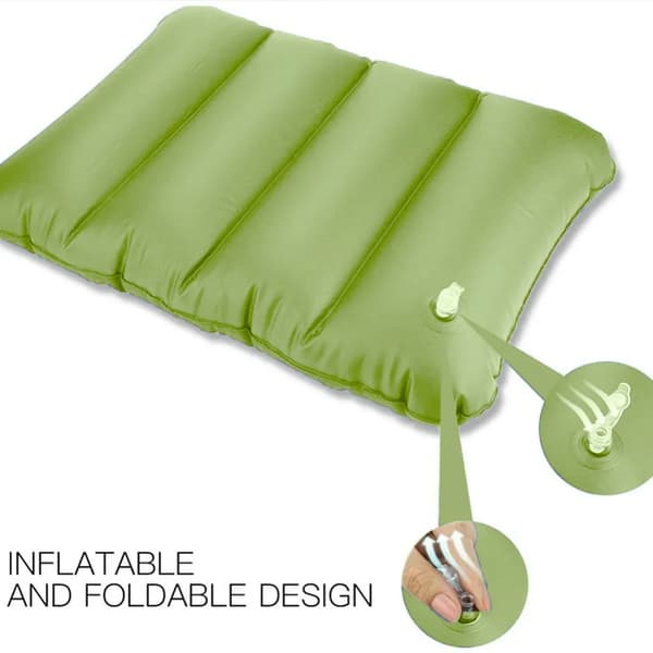 Inflatable pillow - Travel pillow - Beach pillow - Camping pillow-FA- grön