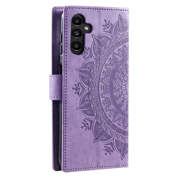Kompatibel med Samsung Galaxy A34 5G Deksel Mandala Lær Lilla-FY-
