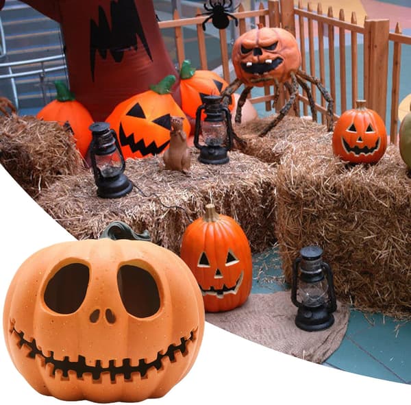 Halloween græskar lys udendørs græskar dekorationer orange-FA-