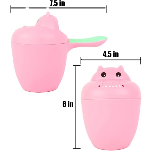 Hippo badekar vask kop bruser skyller (Pink)