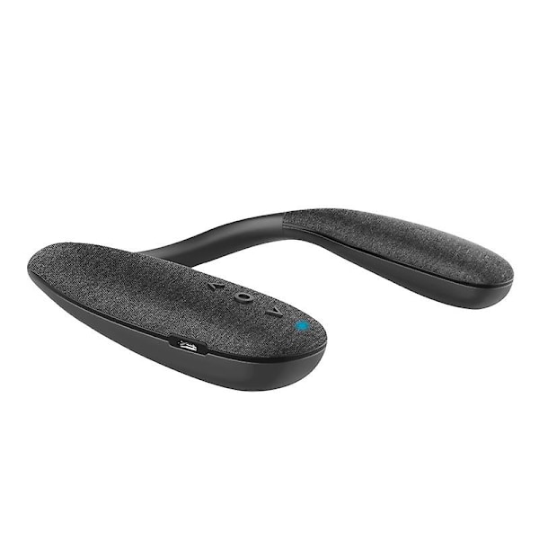 Bärbar Bluetooth-högtalare med nackband, trådlös högtalare med 3D-stereoljud Black