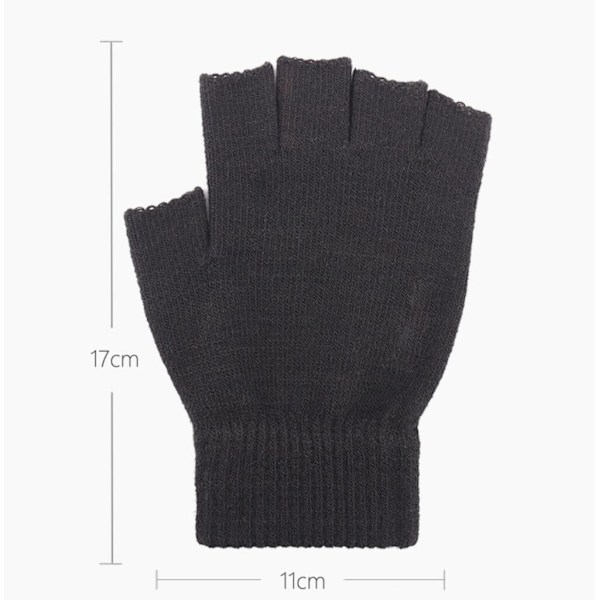 Fingerløse Handsker - Torgvantar Sort one size black