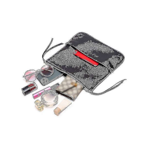 Zadigvoltaire Damväska Läder Messenger Bag Dam Axelväska med Strass Dragkedja - WELLNGS White