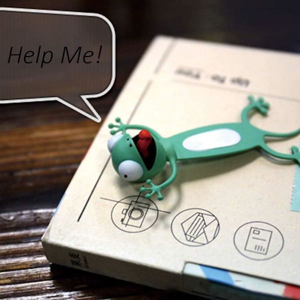 Fantastiske bokmerker, morsomme 3D-tegnede dyrebokmerker for studenter kontorrekvisita Gecko